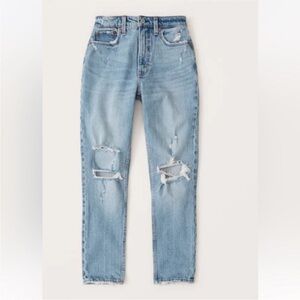 Abercrombie & Fitch Light Blue Cropped Jeans
